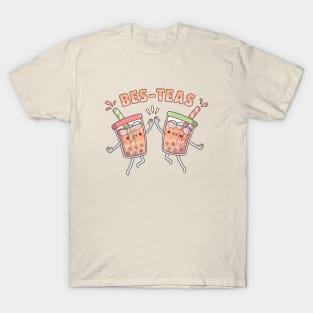 Cute High Five Bes-Teas Bestie Funny T-Shirt